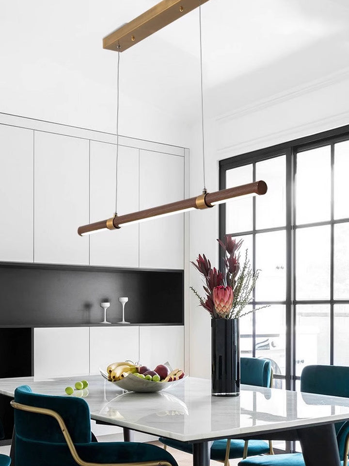 Parale Pendant Light – Modern Cylinder Wood & Metal Fixture | Vinlighting