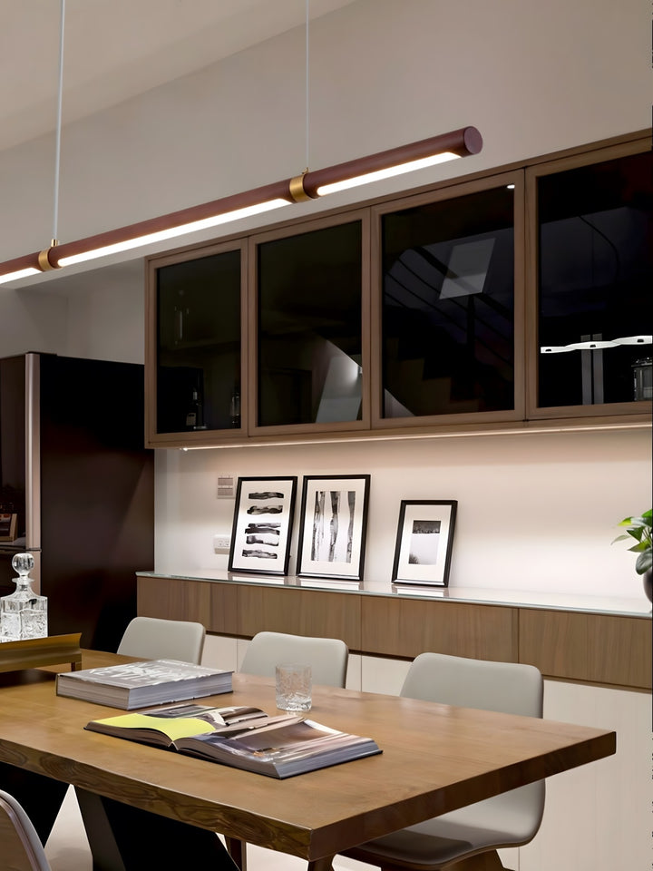 Parale Pendant Light – Modern Cylinder Wood & Metal Fixture | Vinlighting