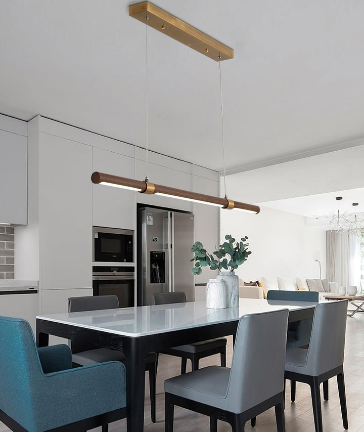 Parale Pendant Light – Modern Cylinder Wood & Metal Fixture | Vinlighting