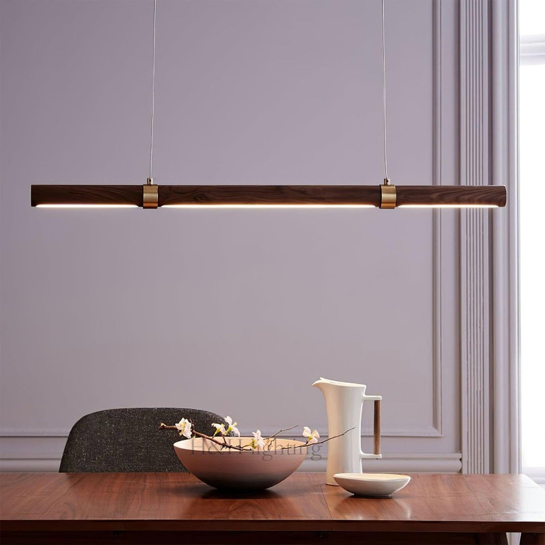 Parale Pendant Light – Modern Cylinder Wood & Metal Fixture | Vinlighting