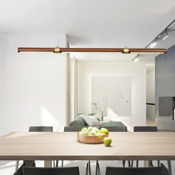 Parale Pendant Light – Modern Cylinder Wood & Metal Fixture | Vinlighting