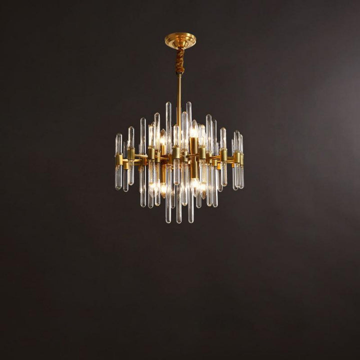 Patricia Chandelier – Brass Glass Light for Dining Area
