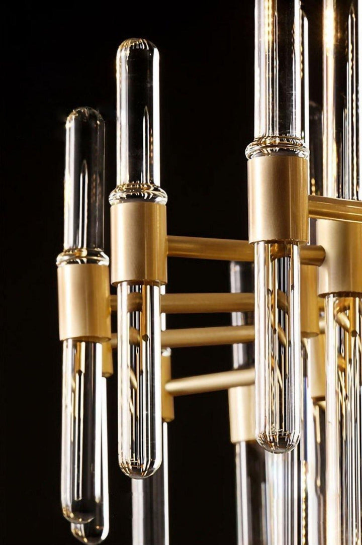 Patricia Chandelier – Brass Glass Light for Dining Area