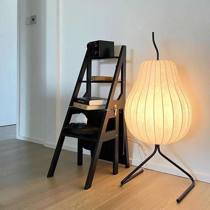 Pear Silk Floor Lamp - Elegant Silk Wound Shade, Warm Lighting | Vinlighting | Vinlighting