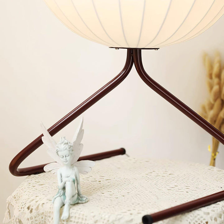 Pear Silk Floor Lamp - Elegant Silk Wound Shade, Warm Lighting | Vinlighting | Vinlighting
