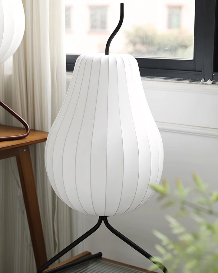 Pear Silk Floor Lamp - Elegant Silk Wound Shade, Warm Lighting | Vinlighting | Vinlighting