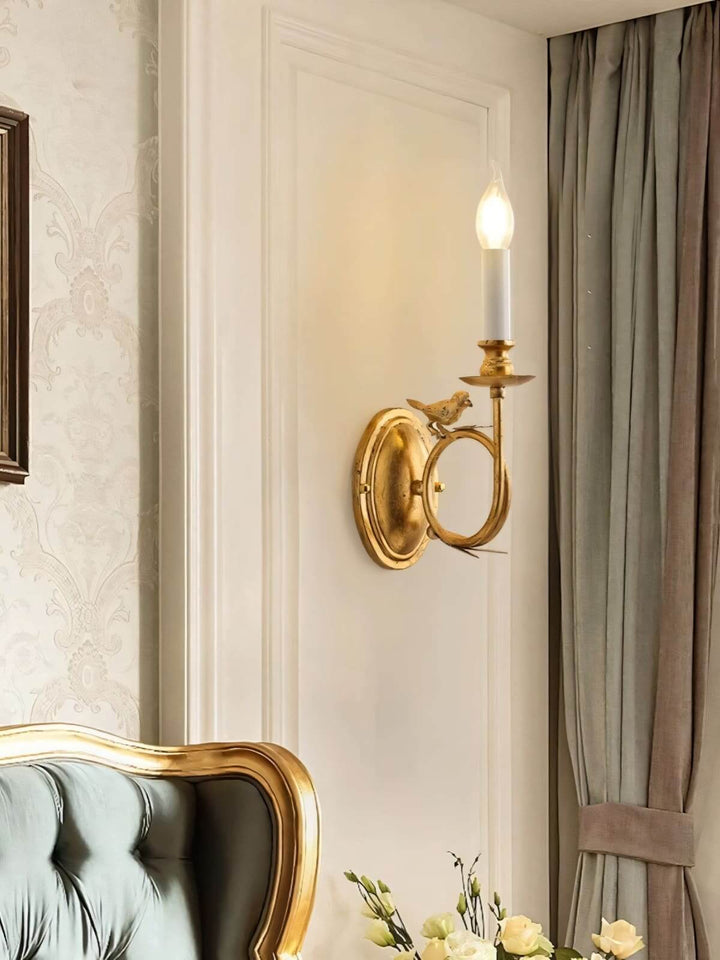 Perching Bird Wall Lamp – French Vintage Creative Decorative