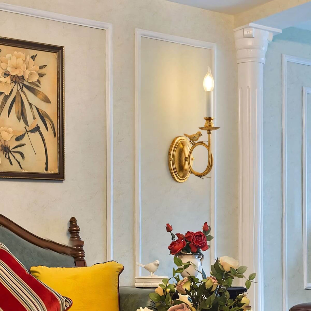 Perching Bird Wall Lamp – French Vintage Creative Decorative