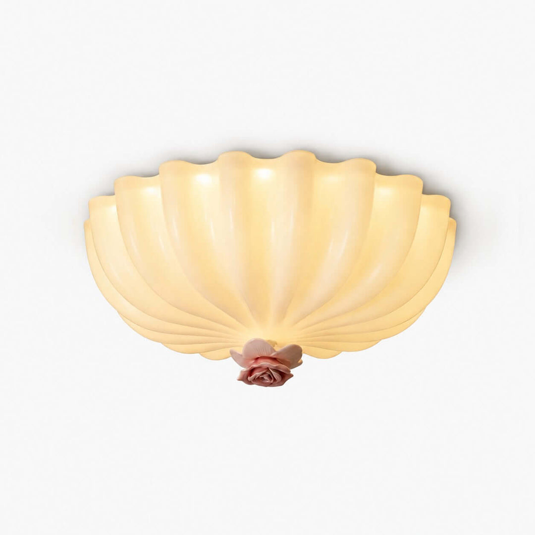 Petalia Floral Glass Ceiling Light Romantic Bedroom Flush Mount