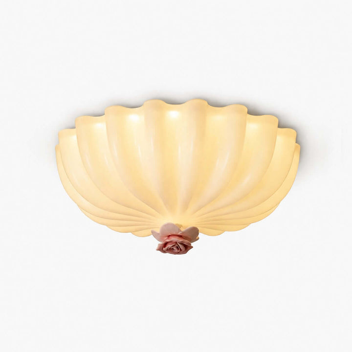 Petalia Floral Glass Ceiling Light Romantic Bedroom Flush Mount