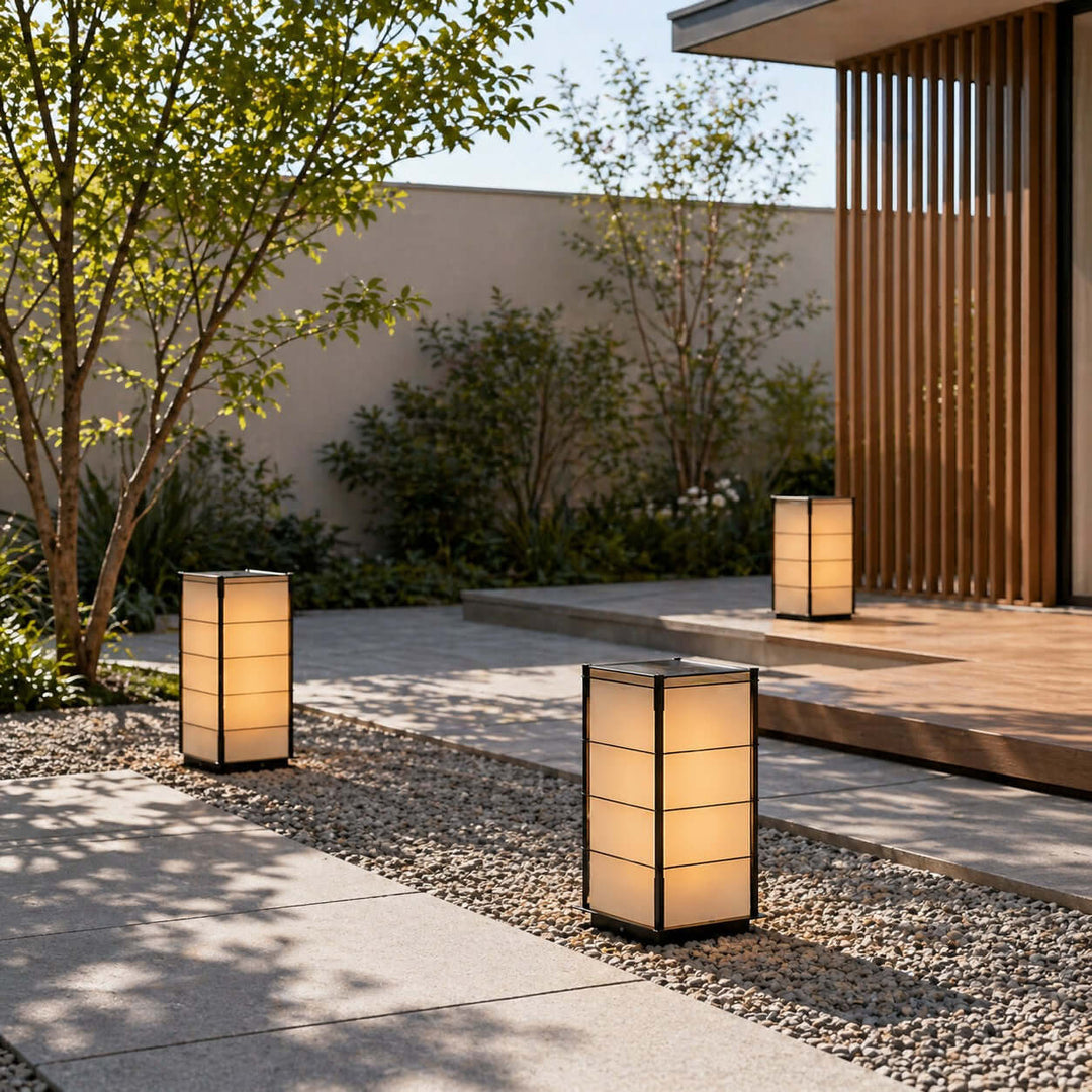 Phaero Outdoor Floor Lamp - Minimalist Wabi-sabi Solar Light