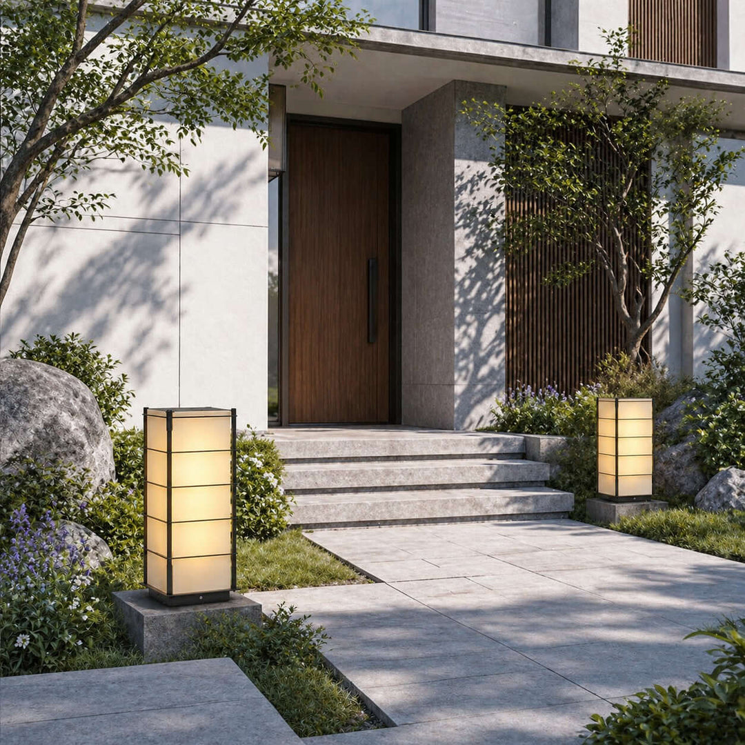 Phaero Outdoor Floor Lamp - Minimalist Wabi-sabi Solar Light