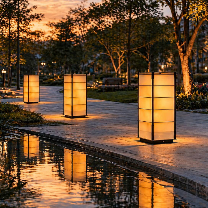 Phaero Outdoor Floor Lamp - Minimalist Wabi-sabi Solar Light