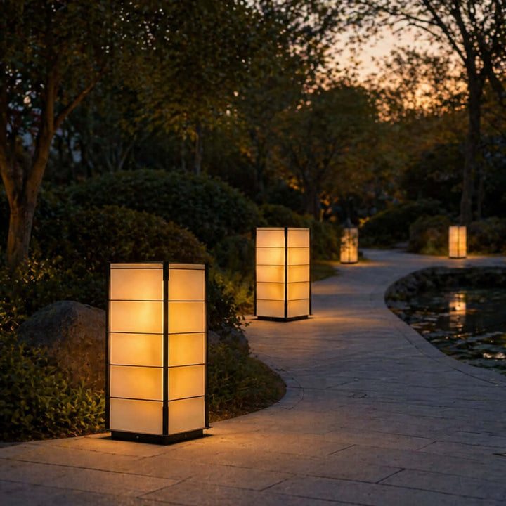Phaero Outdoor Floor Lamp - Minimalist Wabi-sabi Solar Light