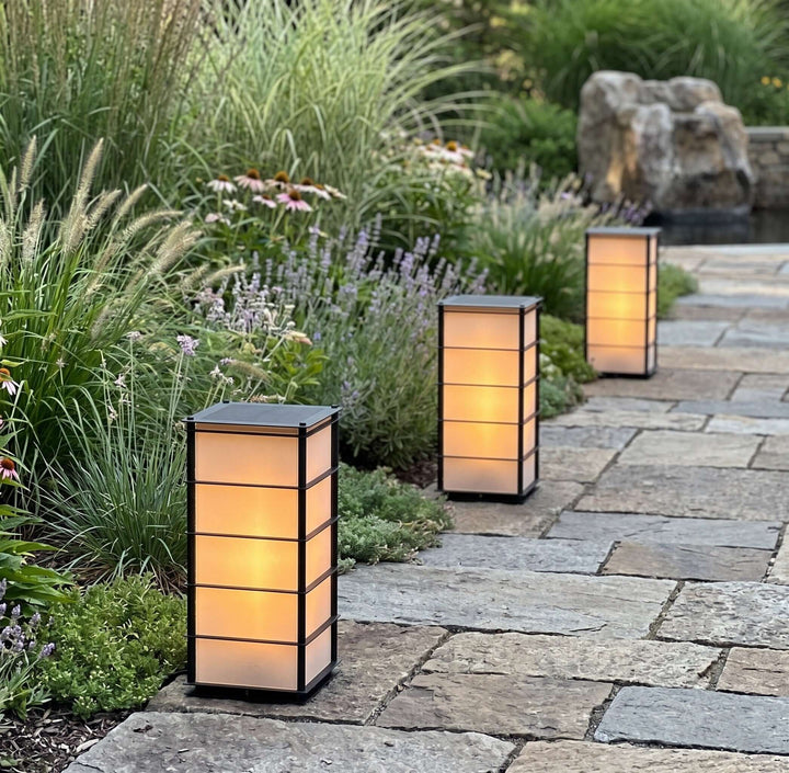 Phaero Outdoor Floor Lamp - Minimalist Wabi-sabi Solar Light