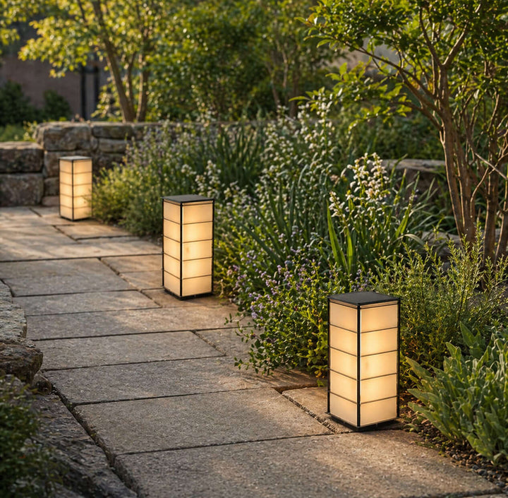 Phaero Outdoor Floor Lamp - Minimalist Wabi-sabi Solar Light