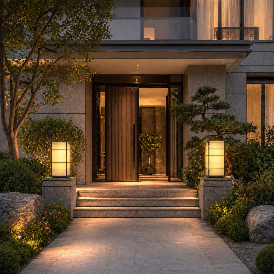 Phaero Outdoor Floor Lamp - Minimalist Wabi-sabi Solar Light