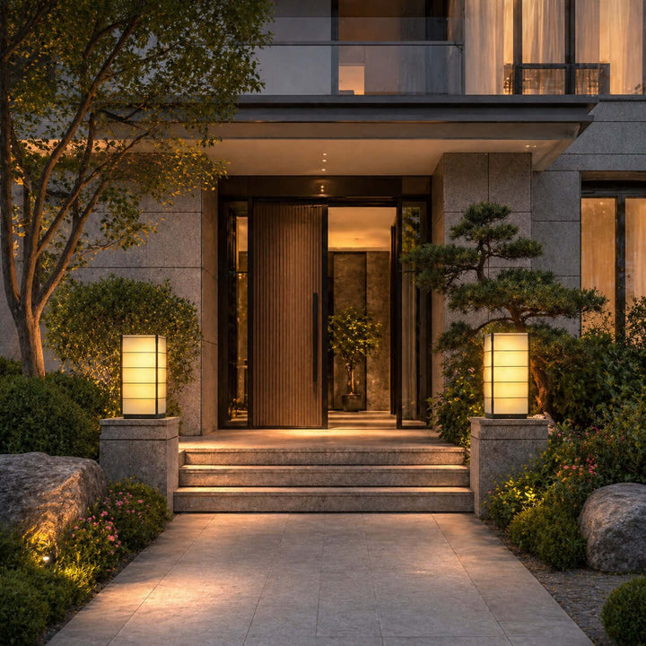 Phaero Outdoor Floor Lamp - Minimalist Wabi-sabi Solar Light