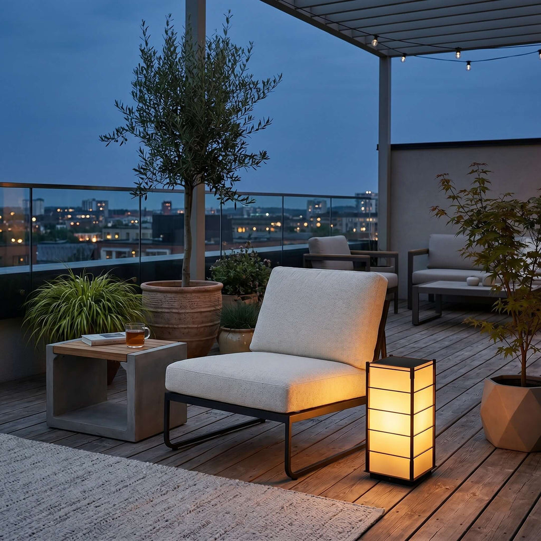 Phaero Outdoor Floor Lamp - Minimalist Wabi-sabi Solar Light