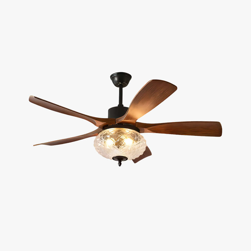 Phrylo Ceiling Fan Light A | French Vintage Glass Light