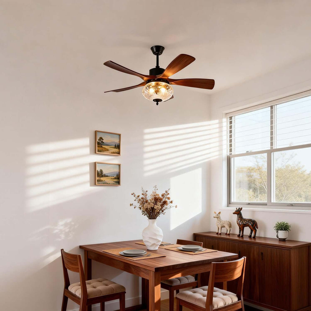 Phrylo Ceiling Fan Light A | French Vintage Glass Light