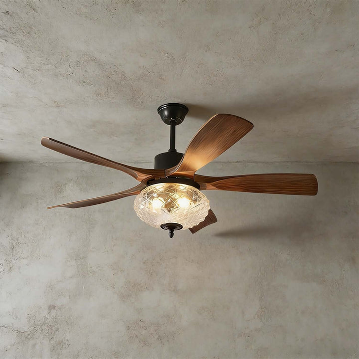 Phrylo Ceiling Fan Light A | French Vintage Glass Light