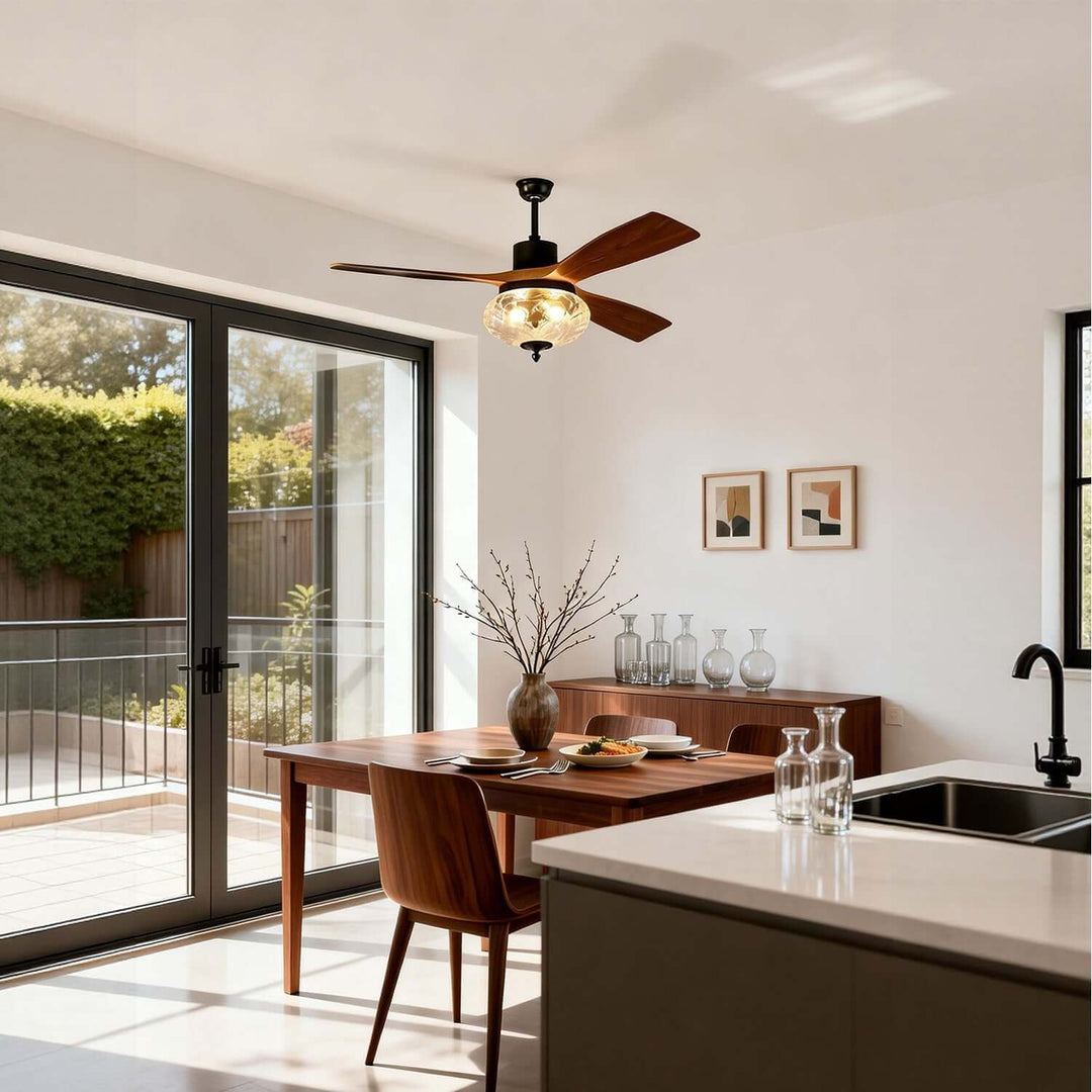 Phrylo Ceiling Fan Light A | French Vintage Glass Light