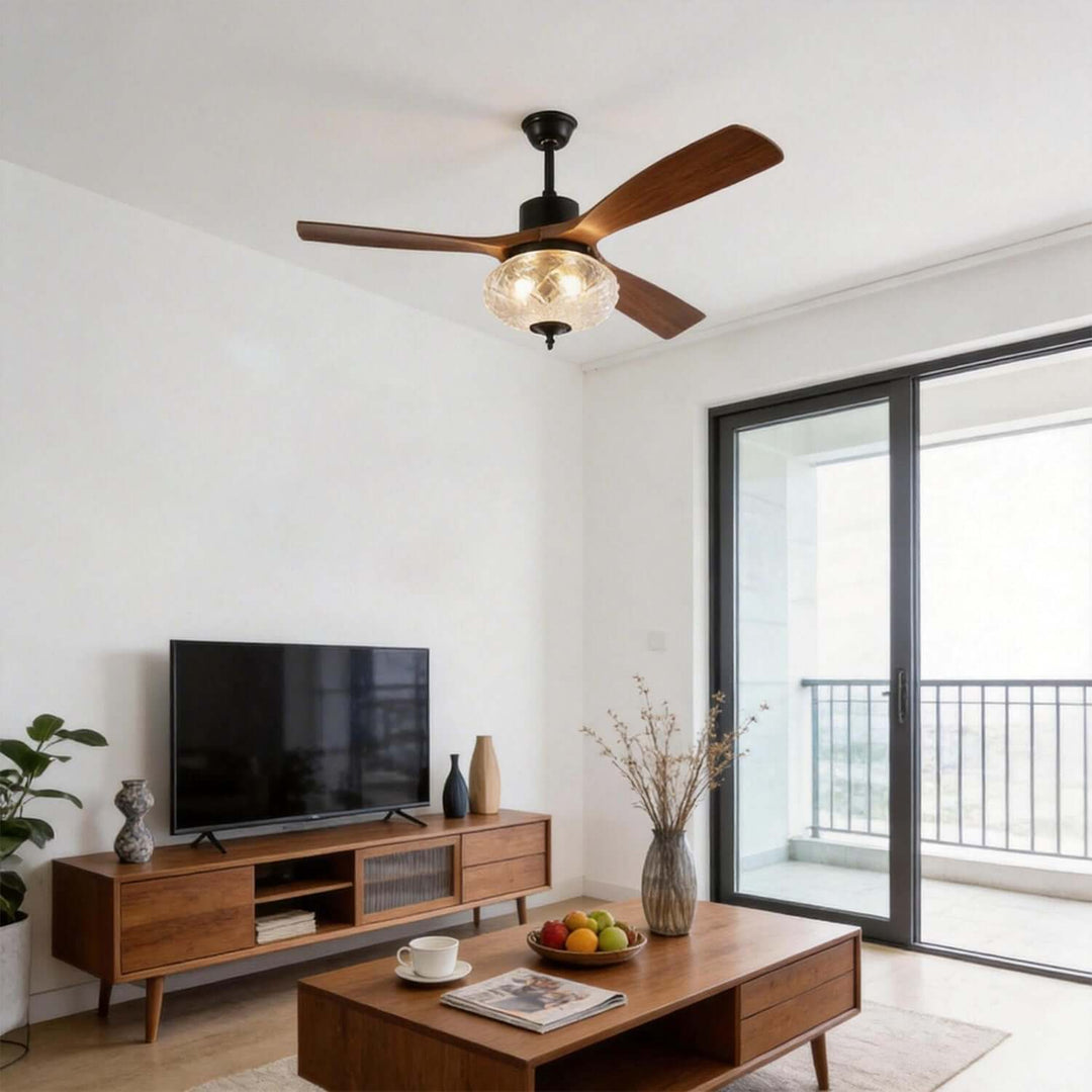 Phrylo Ceiling Fan Light A | French Vintage Glass Light
