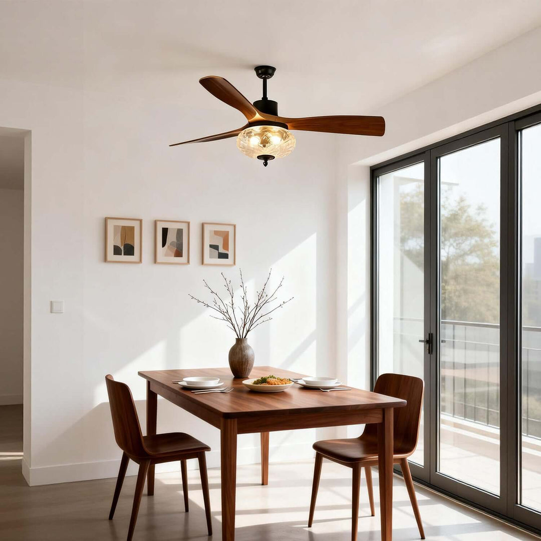 Phrylo Ceiling Fan Light A | French Vintage Glass Light