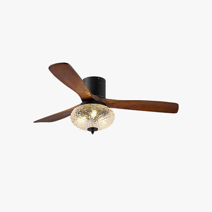 Phrylo Ceiling Fan Light B | Vintage Wood Dining Light