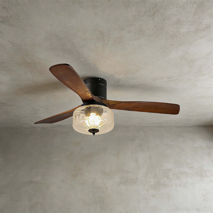 Phrylo Ceiling Fan Light B | Vintage Wood Dining Light