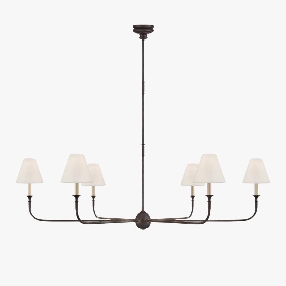 Piaf Grande Chandelier – Modern Mid Century Brass Light for Dining | Vinlighting