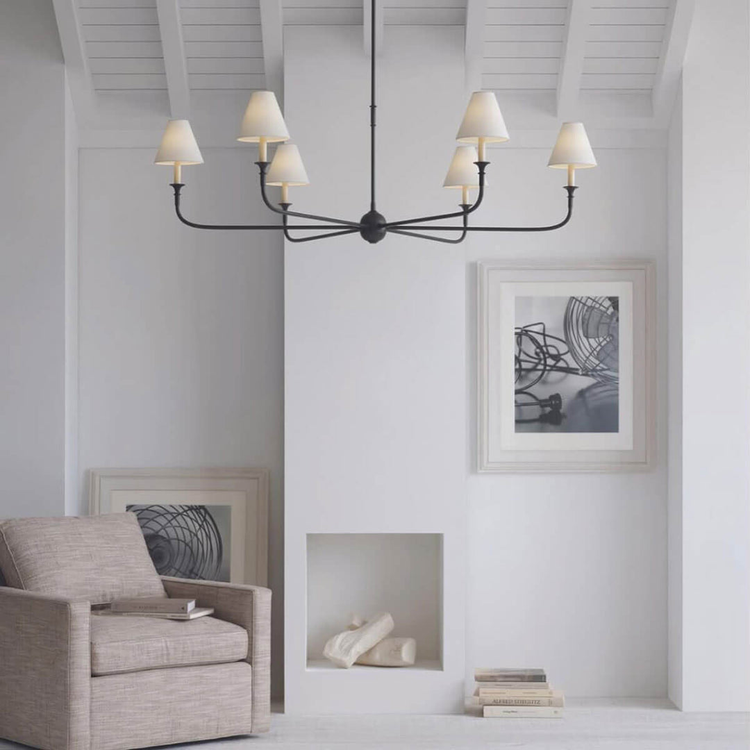 Piaf Grande Chandelier – Modern Mid Century Brass Light for Dining | Vinlighting