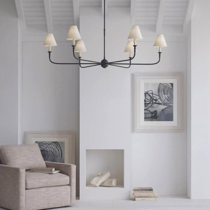 Piaf Grande Chandelier – Modern Mid Century Brass Light for Dining | Vinlighting