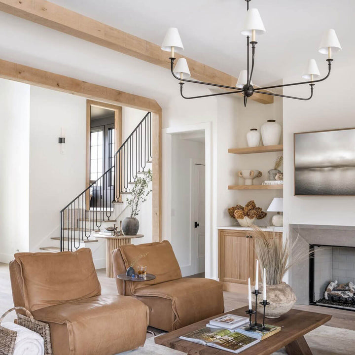 Piaf Grande Chandelier – Modern Mid Century Brass Light for Dining | Vinlighting