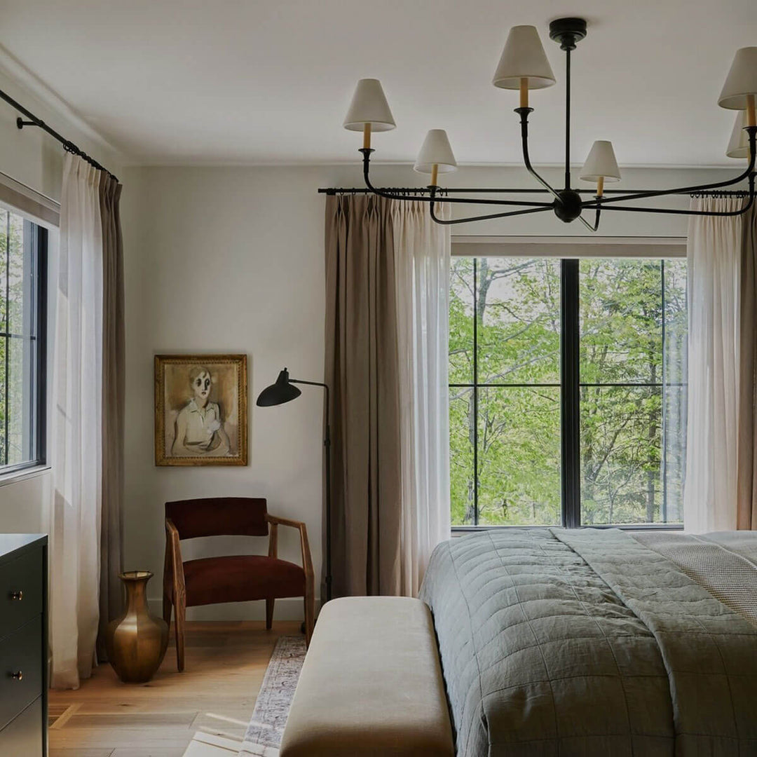 Piaf Grande Chandelier – Modern Mid Century Brass Light for Dining | Vinlighting
