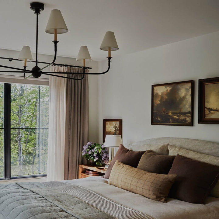 Piaf Grande Chandelier – Modern Mid Century Brass Light for Dining | Vinlighting