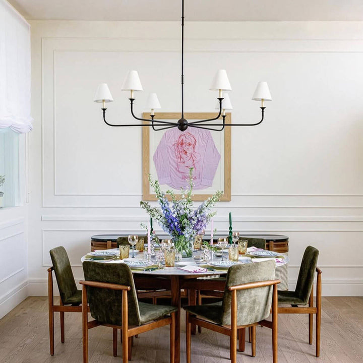Piaf Grande Chandelier – Modern Mid Century Brass Light for Dining | Vinlighting