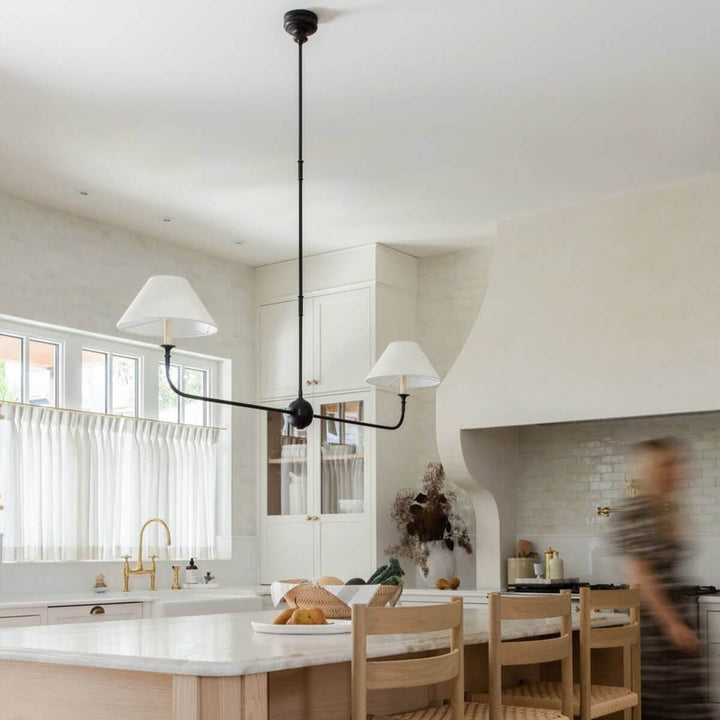 Piaf Grande Chandelier – Modern Mid Century Brass Light for Dining | Vinlighting