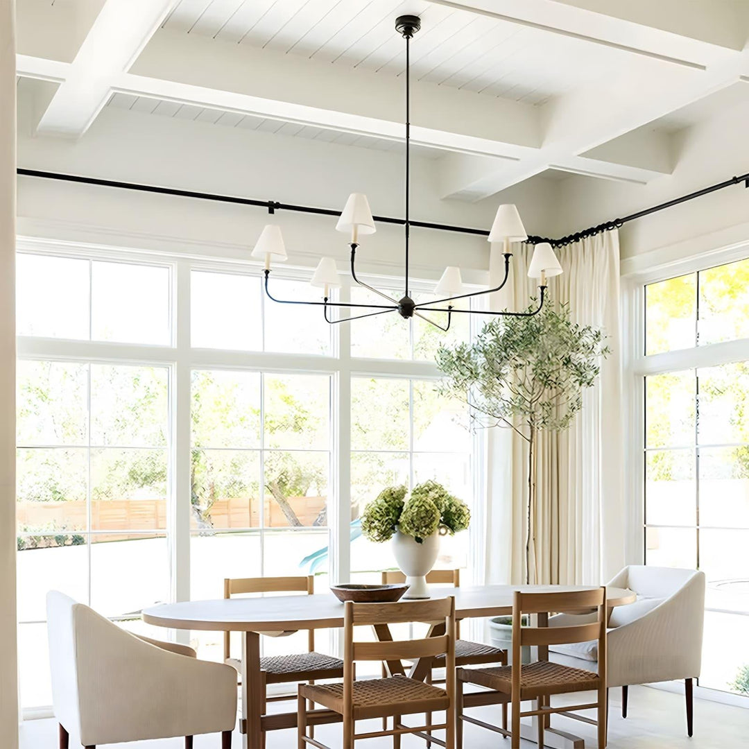 Piaf Grande Chandelier – Modern Mid Century Brass Light for Dining | Vinlighting