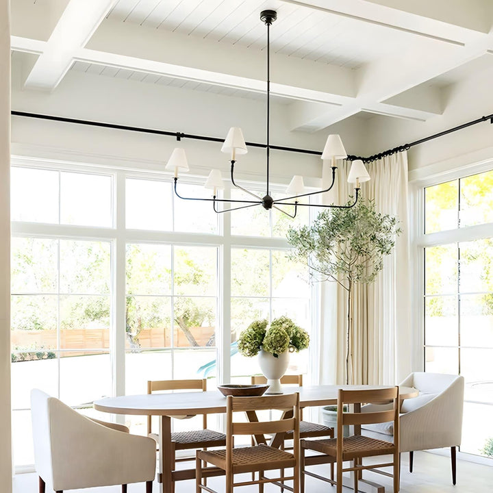 Piaf Grande Chandelier – Modern Mid Century Brass Light for Dining | Vinlighting