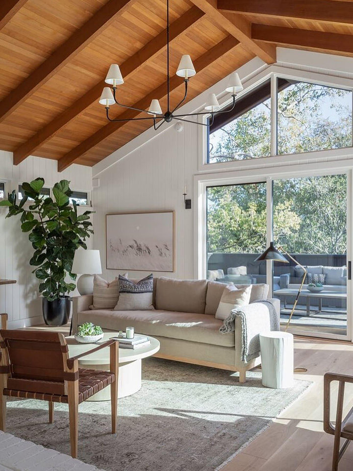Piaf Grande Chandelier – Modern Mid Century Brass Light for Dining | Vinlighting