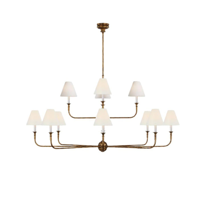 Piaf Grande Chandelier – Modern Mid Century Brass Light for Dining | Vinlighting