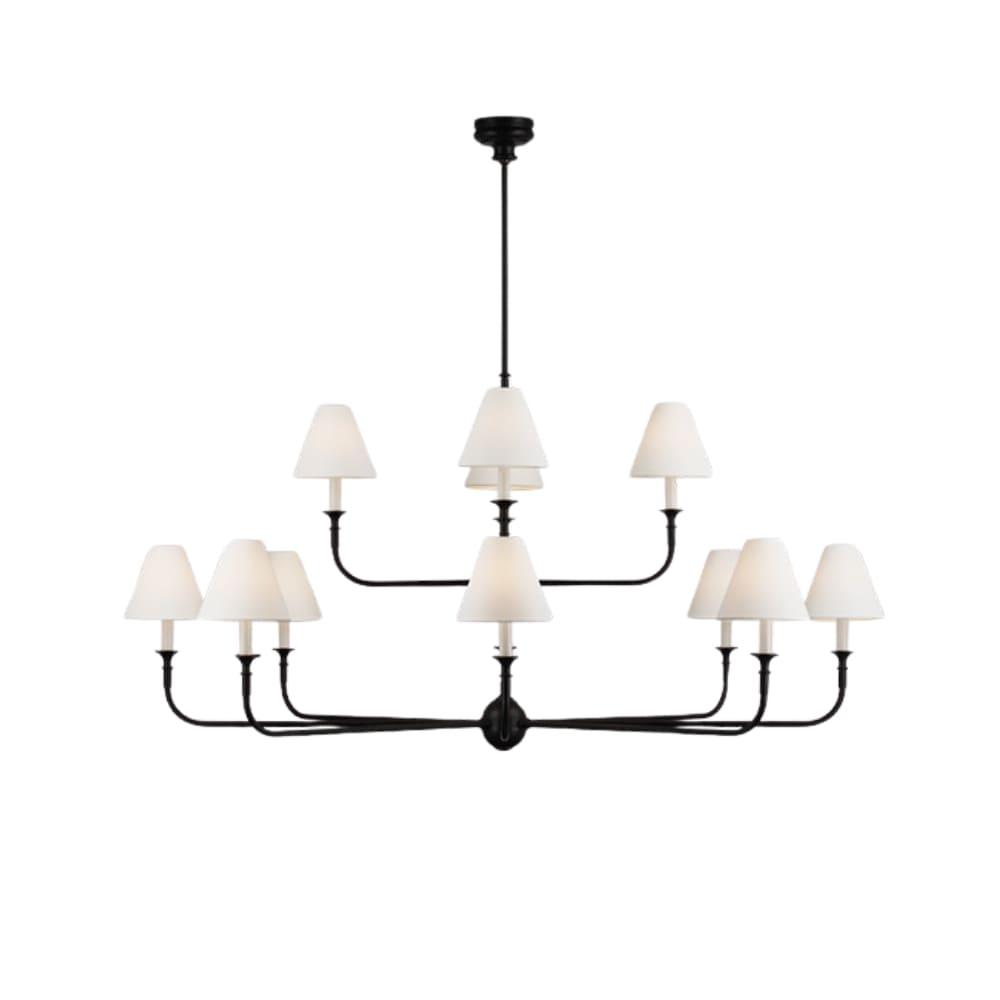 Piaf Grande Chandelier – Modern Mid Century Brass Light for Dining | Vinlighting
