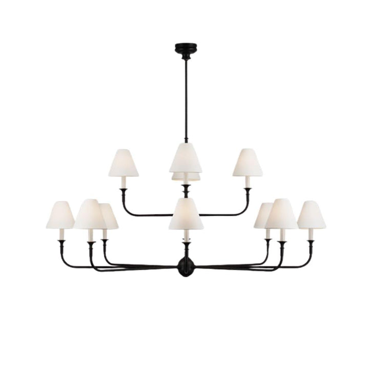 Piaf Grande Chandelier – Modern Mid Century Brass Light for Dining | Vinlighting