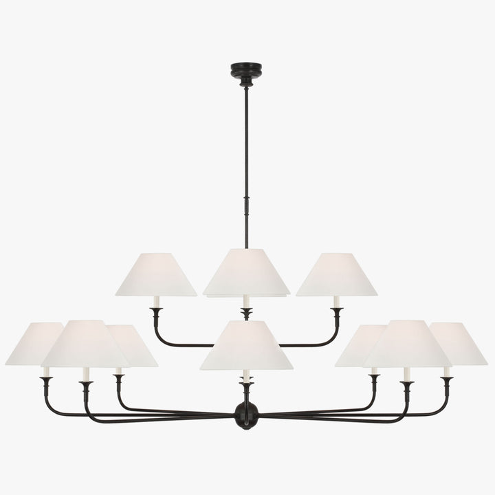 Piaf Grande Chandelier – Modern Mid Century Brass Light for Dining | Vinlighting