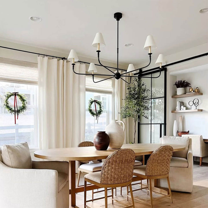 Piaf Grande Chandelier – Modern Mid Century Brass Light for Dining | Vinlighting