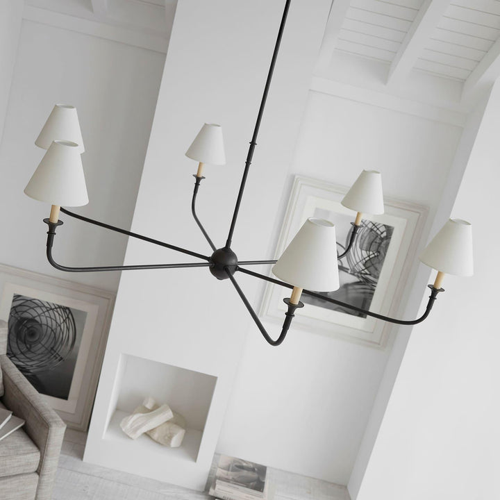 Piaf Grande Chandelier – Modern Mid Century Brass Light for Dining | Vinlighting