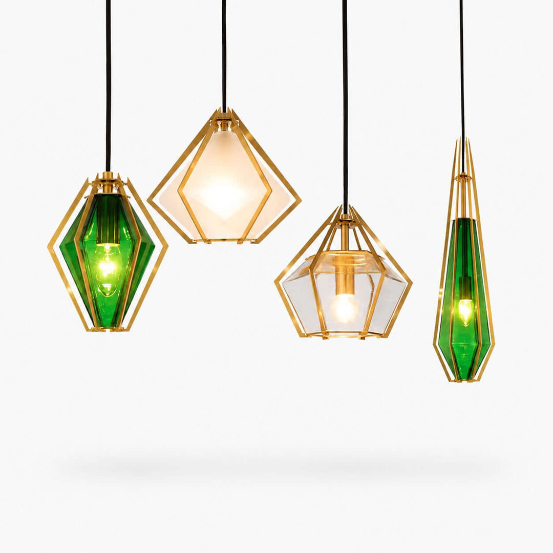 Prismora Pendant Light - Geometric Glass Kitchen Island Light | Vinlighting