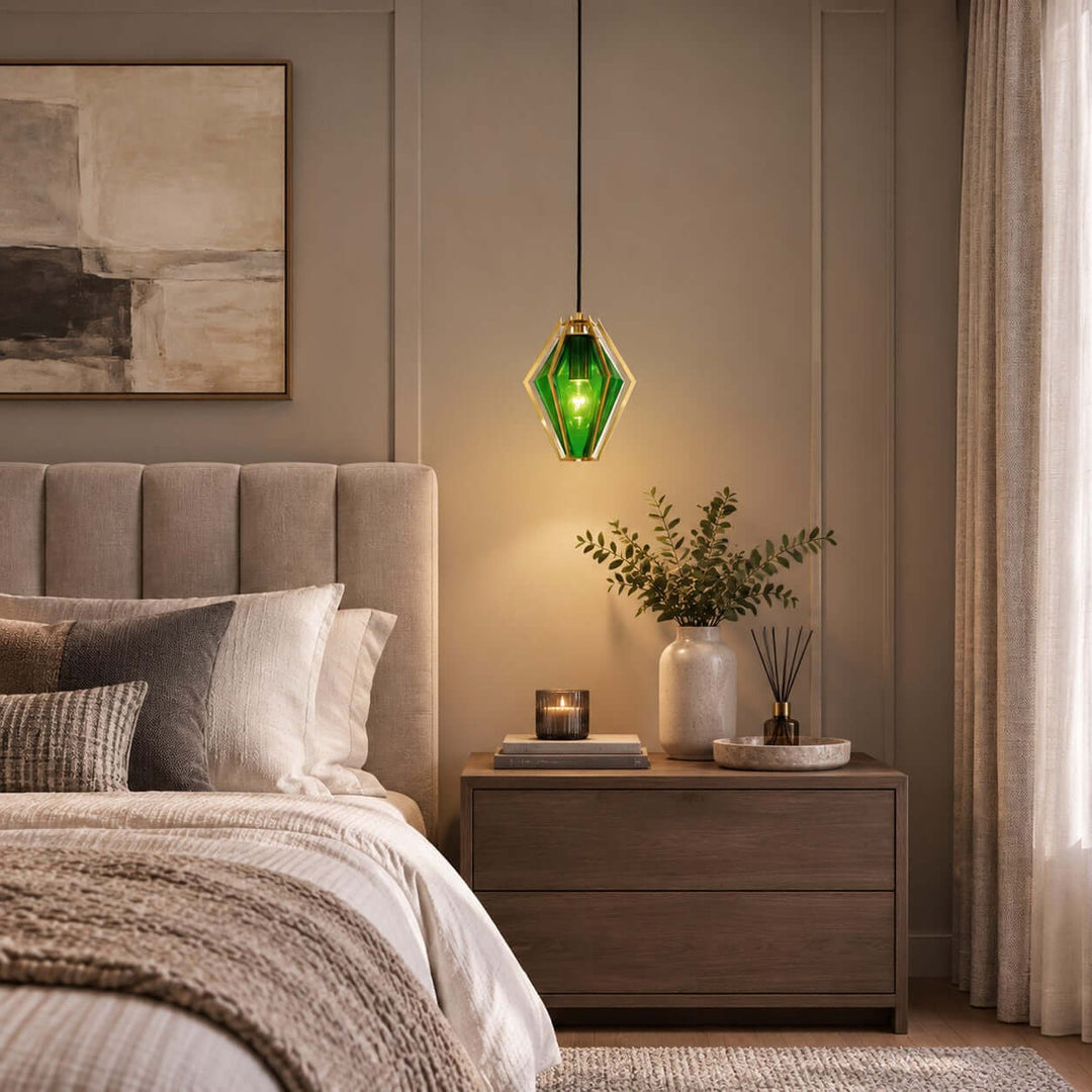Prismora Pendant Light - Geometric Glass Kitchen Island Light | Vinlighting